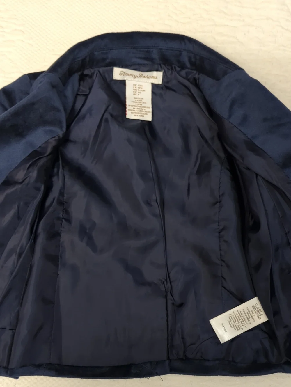 Tommy Bahama Velvet Blazer & Plaid Button Down Bow Tie Shirt Set​ 12 Months